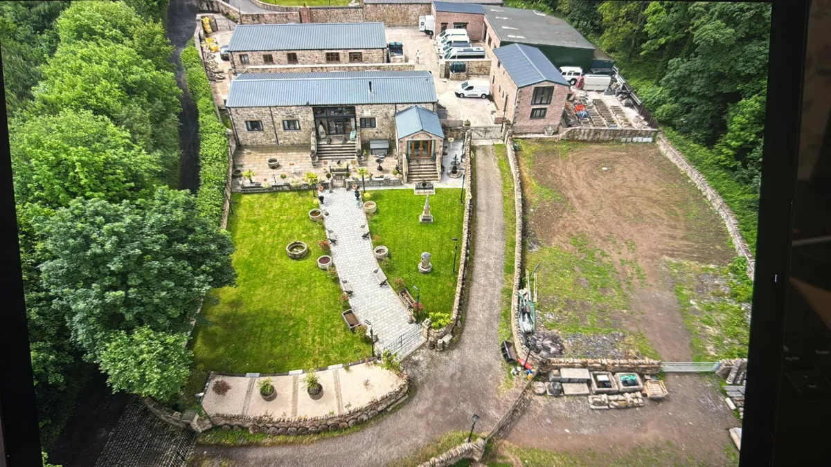 Aerial photograph of completed rural building conversions